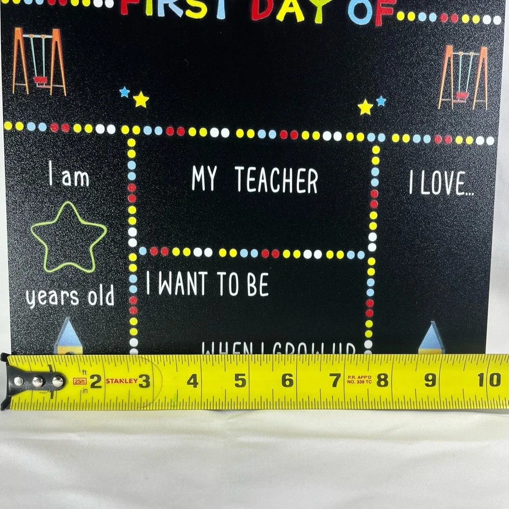 First Day of School Last Day of School Chalkboard Double-Sided Reusable NEW - Picture 3 of 4